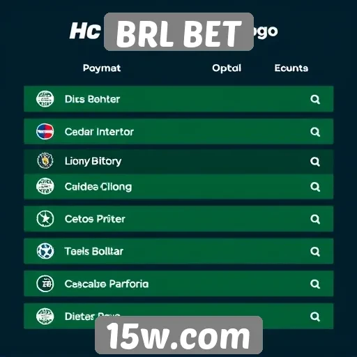 Comparação de métodos de pagamento disponíveis no BRL BET